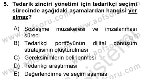 Tarım 4.0 Dersi 2025 - 2026 Yılı (Final) Dönem Sonu Sınav Soruları 5. Soru