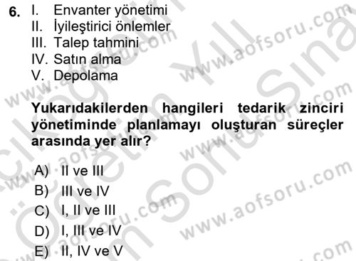 Tarım 4.0 Dersi 2025 - 2026 Yılı (Final) Dönem Sonu Sınav Soruları 6. Soru