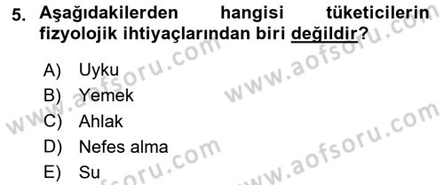 Tarımsal Pazarlama Dersi 2024 - 2025 Yılı (Vize) Ara Sınav Soruları 5. Soru