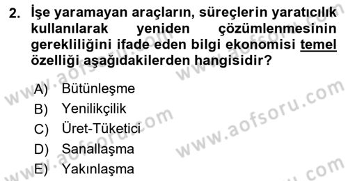 Turizmde Otomasyon Sistemleri Dersi 2020 - 2021 Yılı Yaz Okulu Sınav Soruları 2. Soru