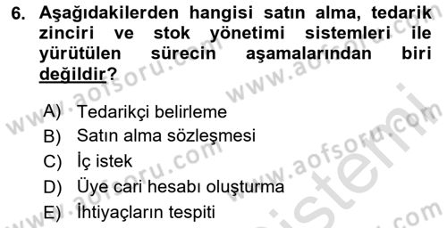 Turizmde Otomasyon Sistemleri Dersi 2020 - 2021 Yılı Yaz Okulu Sınav Soruları 6. Soru
