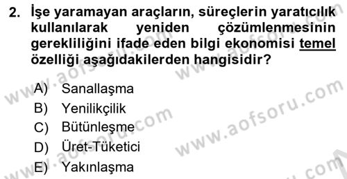 Turizmde Otomasyon Sistemleri Dersi 2021 - 2022 Yılı (Vize) Ara Sınav Soruları 2. Soru