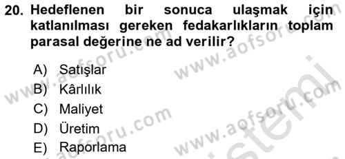 Turizmde Otomasyon Sistemleri Dersi 2021 - 2022 Yılı (Vize) Ara Sınav Soruları 20. Soru