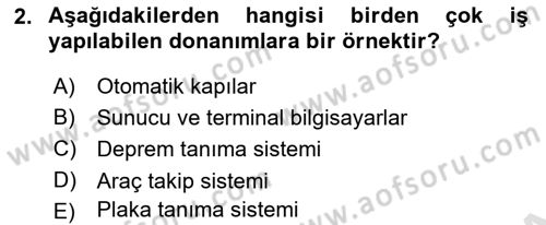 Turizmde Otomasyon Sistemleri Dersi 2021 - 2022 Yılı Yaz Okulu Sınavı 2. Soru