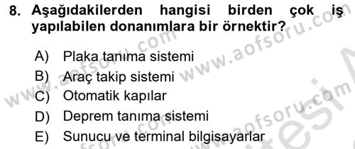 Turizmde Otomasyon Sistemleri Dersi Ara Sınavı Deneme Sınav Soruları 8. Soru