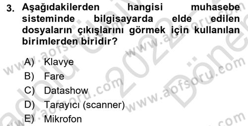 Turizmde Otomasyon Sistemleri Dersi 2022 - 2023 Yılı (Final) Dönem Sonu Sınav Soruları 3. Soru