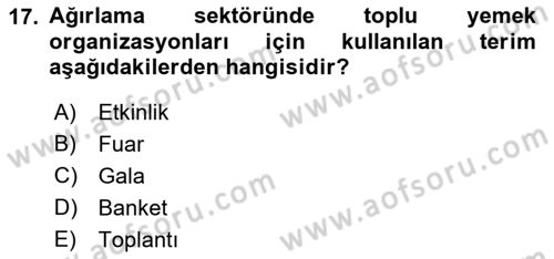 Turizmde Otomasyon Sistemleri Dersi 2022 - 2023 Yılı Yaz Okulu Sınav Soruları 17. Soru