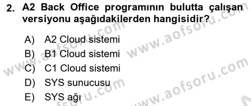 Turizmde Otomasyon Sistemleri Dersi 2022 - 2023 Yılı Yaz Okulu Sınav Soruları 2. Soru