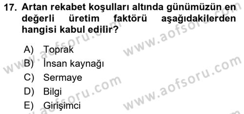 Turizmde Otomasyon Sistemleri Dersi 2023 - 2024 Yılı (Vize) Ara Sınav Soruları 17. Soru