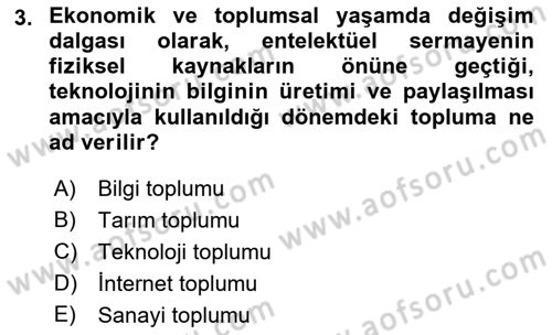Turizmde Otomasyon Sistemleri Dersi 2023 - 2024 Yılı (Vize) Ara Sınav Soruları 3. Soru
