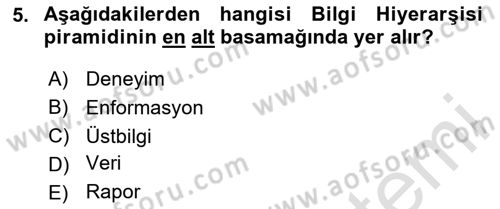 Turizmde Otomasyon Sistemleri Dersi 2023 - 2024 Yılı Yaz Okulu Sınav Soruları 5. Soru