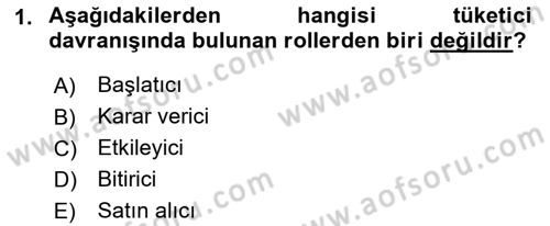 Turist Davranışı Dersi 2021 - 2022 Yılı (Vize) Ara Sınav Soruları 1. Soru