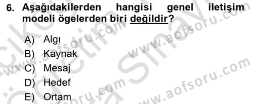 Turist Davranışı Dersi 2021 - 2022 Yılı (Vize) Ara Sınav Soruları 6. Soru