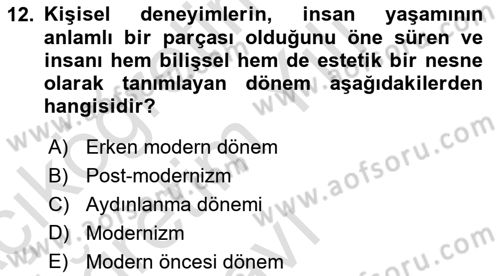 Turist Davranışı Dersi 2023 - 2024 Yılı Yaz Okulu Sınav Soruları 12. Soru