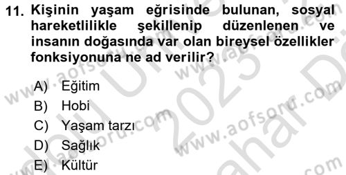 Özel İlgi Turizm Dersi 2023 - 2024 Yılı (Vize) Ara Sınav Soruları 11. Soru