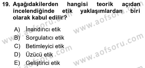 Turist Rehberliği Dersi 2020 - 2021 Yılı Yaz Okulu Sınav Soruları 19. Soru