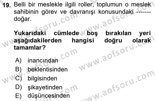Turist Rehberliği Dersi 2021 - 2022 Yılı (Vize) Ara Sınav Soruları 19. Soru