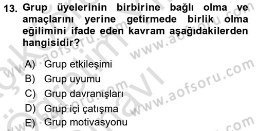 Turist Rehberliği Dersi 2021 - 2022 Yılı Yaz Okulu Sınav Soruları 13. Soru