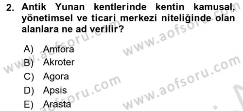 Turist Rehberliği Dersi 2021 - 2022 Yılı Yaz Okulu Sınav Soruları 2. Soru