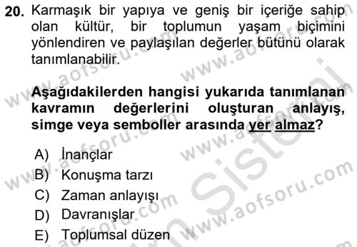 Turist Rehberliği Dersi 2022 - 2023 Yılı Yaz Okulu Sınav Soruları 20. Soru