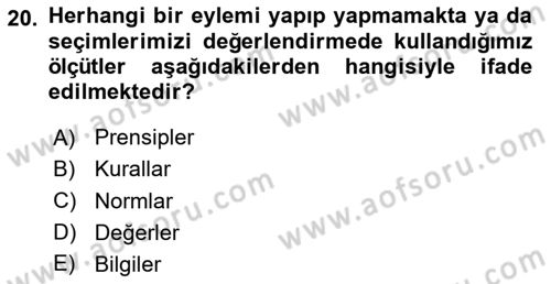 Turist Rehberliği Dersi 2023 - 2024 Yılı Yaz Okulu Sınav Soruları 20. Soru