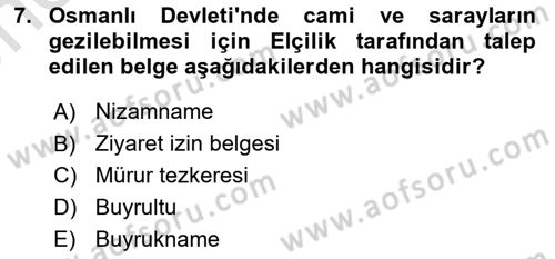 Turist Rehberliği Dersi 2024 - 2025 Yılı (Vize) Ara Sınav Soruları 7. Soru