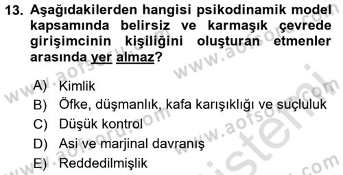 Turizmde Girişimcilik Ve İnovasyon Dersi 2023 - 2024 Yılı (Final) Dönem Sonu Sınav Soruları 13. Soru