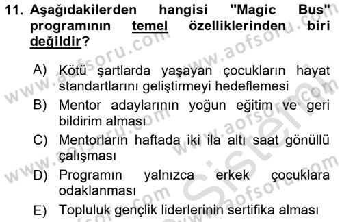 Turizmde Girişimcilik Ve İnovasyon Dersi 2024 - 2025 Yılı (Vize) Ara Sınav Soruları 11. Soru