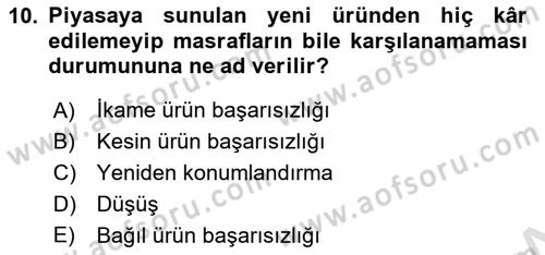 Turizmde Girişimcilik Ve İnovasyon Dersi 2024 - 2025 Yılı Yaz Okulu Sınav Soruları 10. Soru