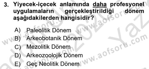 Turizm Tarihi Dersi 2020 - 2021 Yılı Yaz Okulu Sınav Soruları 3. Soru