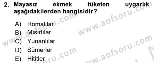 Turizm Tarihi Dersi 2021 - 2022 Yılı (Vize) Ara Sınav Soruları 2. Soru