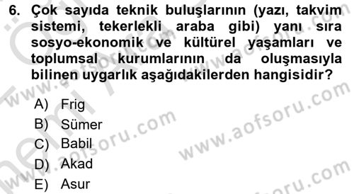 Turizm Tarihi Dersi 2021 - 2022 Yılı (Vize) Ara Sınav Soruları 6. Soru