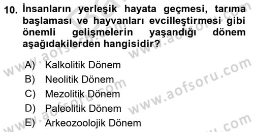 Turizm Tarihi Dersi 2021 - 2022 Yılı (Final) Dönem Sonu Sınav Soruları 10. Soru