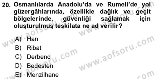 Turizm Tarihi Dersi 2021 - 2022 Yılı (Final) Dönem Sonu Sınav Soruları 20. Soru