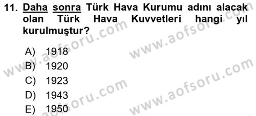 Turizm Tarihi Dersi 2021 - 2022 Yılı Yaz Okulu Sınav Soruları 11. Soru