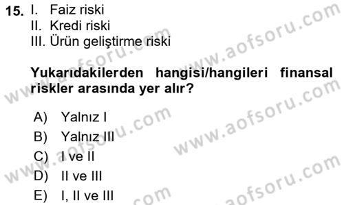Turizm Ve Güvenlik Dersi 2021 - 2022 Yılı Yaz Okulu Sınav Soruları 15. Soru