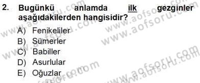 Genel Turizm Bilgisi Dersi Ara Sınavı Deneme Sınav Soruları 2. Soru