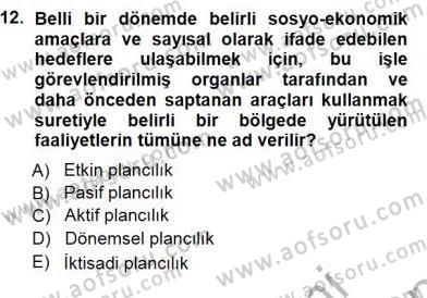 Genel Turizm Bilgisi Dersi 2012 - 2013 Yılı (Final) Dönem Sonu Sınav Soruları 12. Soru