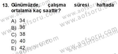 Genel Turizm Bilgisi Dersi Ara Sınavı Deneme Sınav Soruları 13. Soru