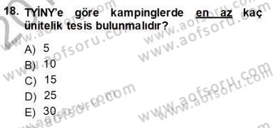 Genel Turizm Bilgisi Dersi Ara Sınavı Deneme Sınav Soruları 18. Soru
