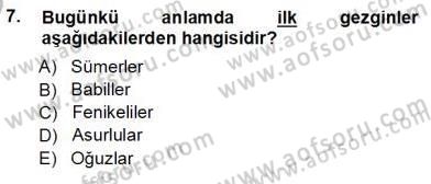 Genel Turizm Bilgisi Dersi 2013 - 2014 Yılı Tek Ders Sınav Soruları 7. Soru