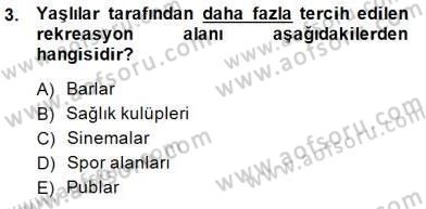 Genel Turizm Bilgisi Dersi Ara Sınavı Deneme Sınav Soruları 3. Soru