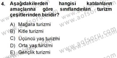 Genel Turizm Bilgisi Dersi 2014 - 2015 Yılı (Final) Dönem Sonu Sınav Soruları 4. Soru