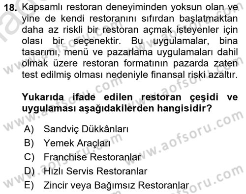 Genel Turizm Bilgisi Dersi 2021 - 2022 Yılı (Vize) Ara Sınav Soruları 18. Soru