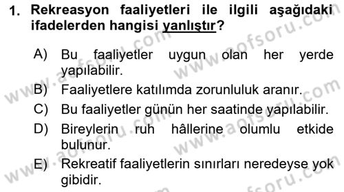 Genel Turizm Bilgisi Dersi 2022 - 2023 Yılı (Final) Dönem Sonu Sınav Soruları 1. Soru