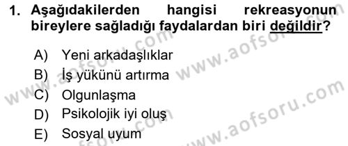 Genel Turizm Bilgisi Dersi 2025 - 2026 Yılı (Final) Dönem Sonu Sınav Soruları 1. Soru
