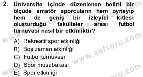 Kongre ve Etkinlik Yönetimi Dersi 2014 - 2015 Yılı Tek Ders Sınav Soruları 2. Soru