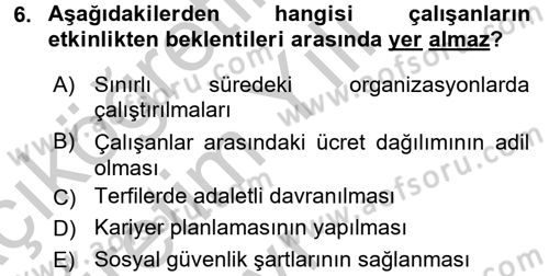 Kongre ve Etkinlik Yönetimi Dersi 2016 - 2017 Yılı 3 Ders Sınav Soruları 6. Soru