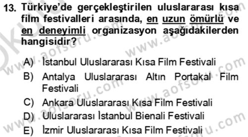 Kongre ve Etkinlik Yönetimi Dersi 2022 - 2023 Yılı Yaz Okulu Sınav Soruları 13. Soru