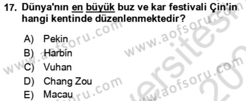 Kongre ve Etkinlik Yönetimi Dersi Yaz Okulu Sınavı Deneme Sınav Soruları 17. Soru